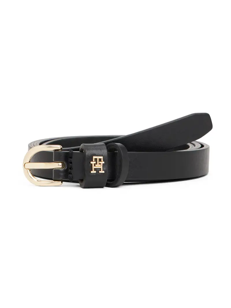 TOMMY HILFIGER Cintura 'ESSENTIAL EFFORTLESS'  oro / nero