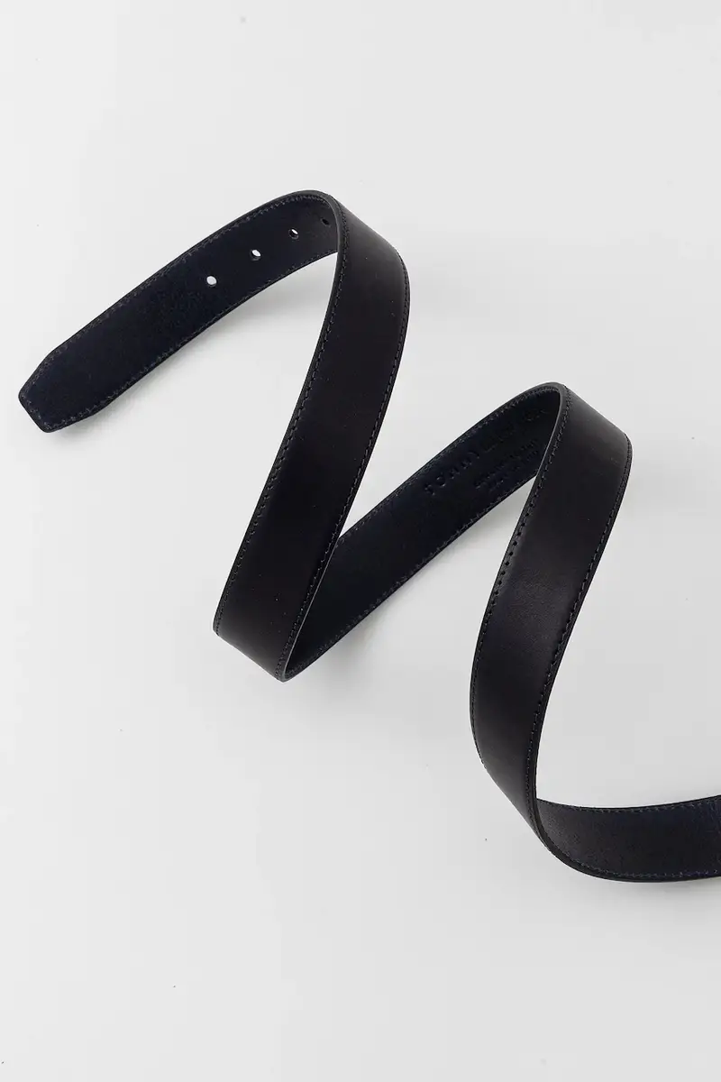 cintura in pelle uomo colore blu navy AM0AM13767 miniatura 3