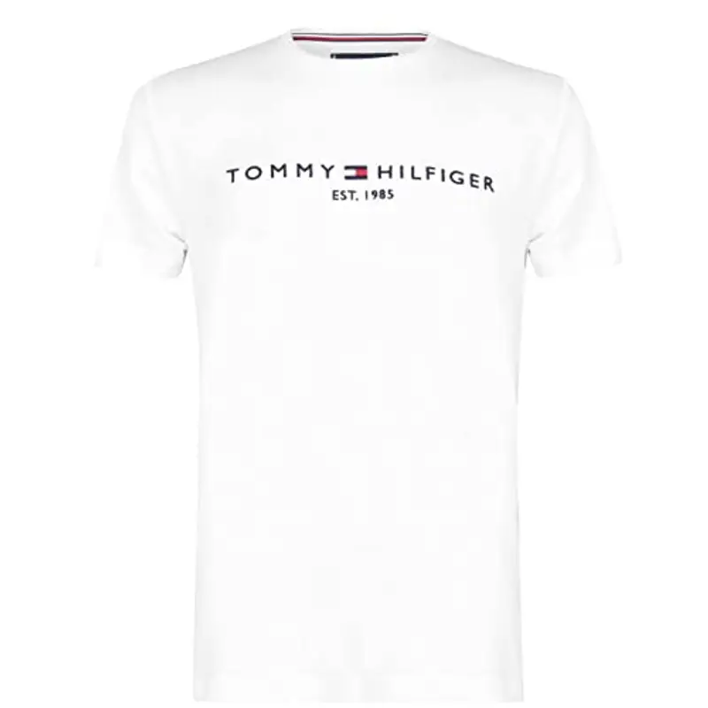 Tommy Hilfiger Core Tommy Logo Tee Mw0Mw11465, Maglietta a Maniche Corte, Uomo, Bianco (Snow White), M miniatura 2