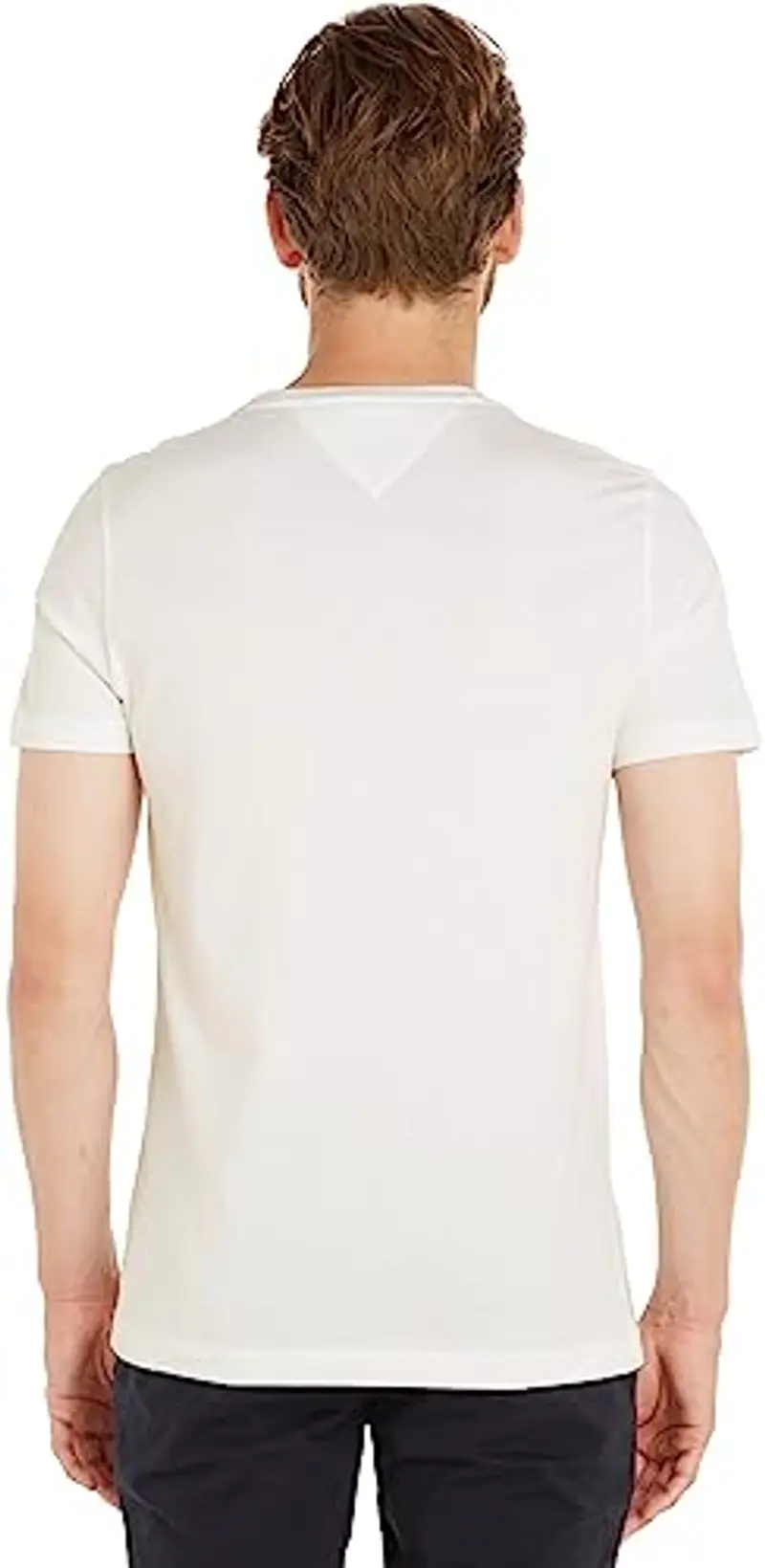 Tommy Hilfiger Core Tommy Logo Tee Mw0mw11465, Maglietta a Maniche Corte Uomo, Bianco (Snow White), S miniatura 2