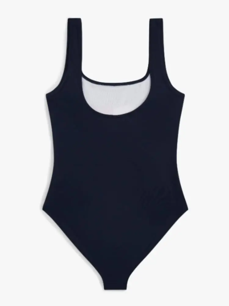 costume blu navy bambina intero maxi logo miniatura 2