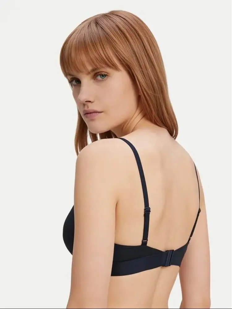 costume blu navy donna logo lettering miniatura 2