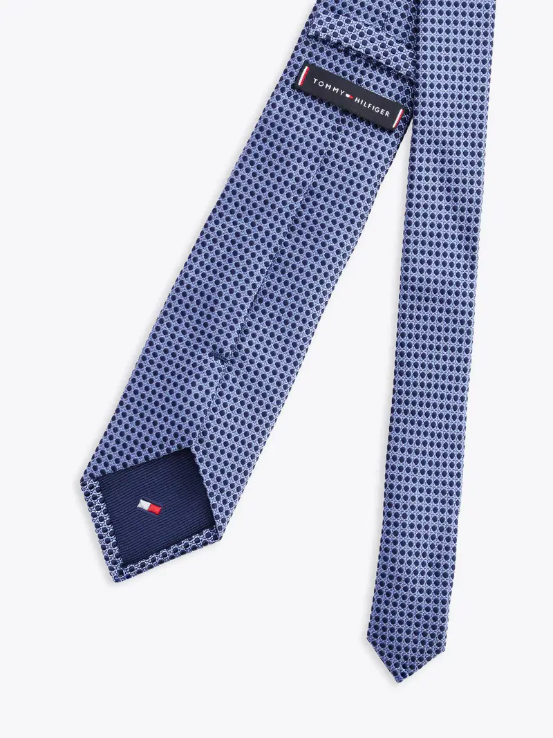 Cravatta blu pastello / blu scuro / bianco miniatura 3