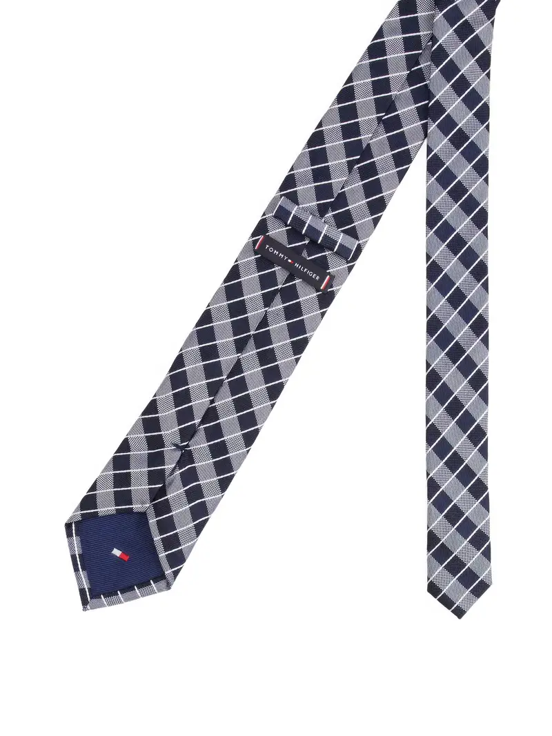 Cravatta navy / bianco miniatura 2