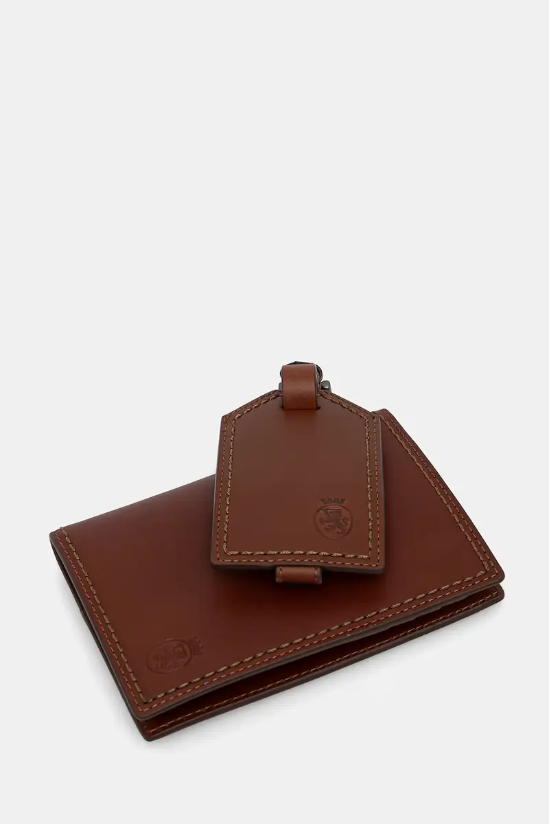 custodia per passaporto e etichetta per i bagagli colore marrone AM0AM13780 miniatura 3