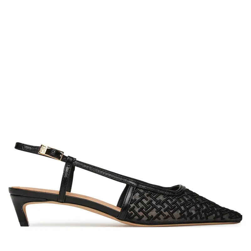 Décolleté Tommy Hilfiger Mono Squared Toe Kitten Slingb FW0FW08746 Nero