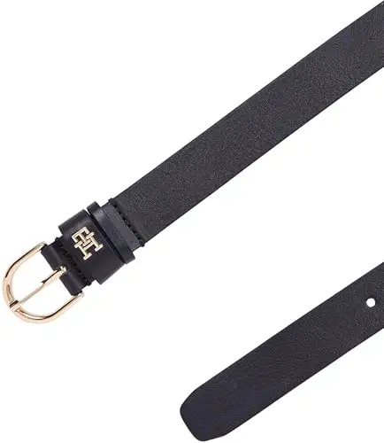 Tommy Hilfiger Donna Cintura Essential Effortless 2, 5 cm Cintura in Pelle, Blu (Space Blue), 75 cm miniatura 2