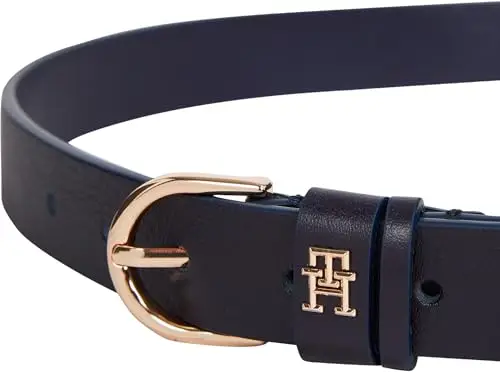 Tommy Hilfiger Donna Cintura Essential Effortless 2, 5 cm Cintura in Pelle, Blu (Space Blue), 75 cm miniatura 3