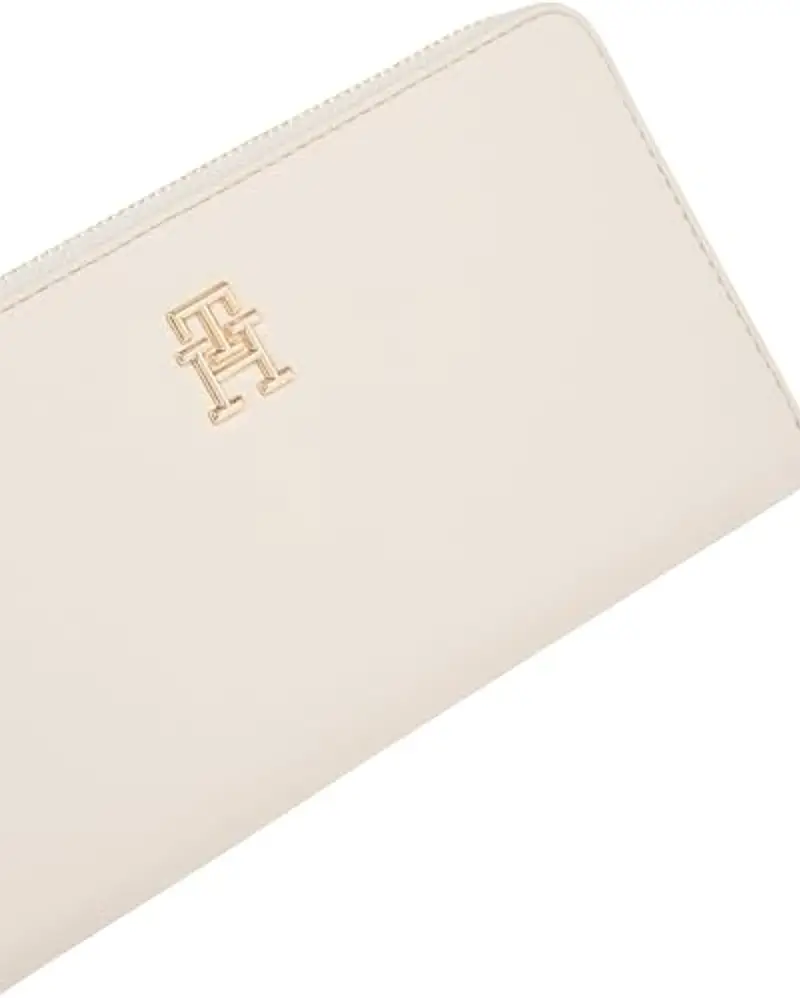 Tommy Hilfiger Donna Portafoglio Logotape con Zip, Beige (Sugarcane), Taglia Unica miniatura 3