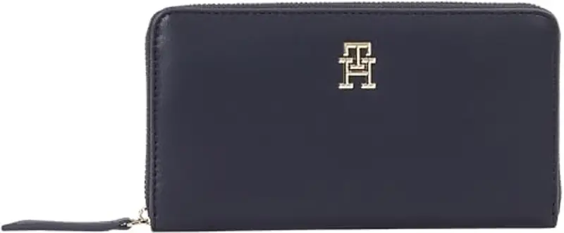Tommy Hilfiger Donna Portafoglio Logotape con Zip, Blu (Space Blue), Taglia Unica