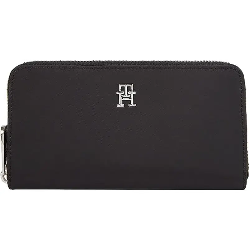 Tommy Hilfiger Donna Portafoglio Poppy Large Scomparti per Carte, Nero (Black), Taglia Unica