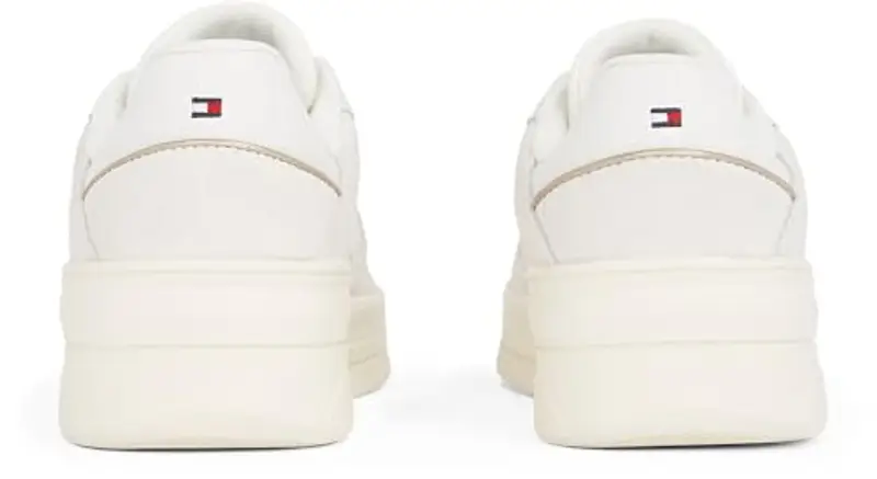 Tommy Hilfiger Donna Sneakers Court Essential Basket Profilo Basso, Bianco (Ecru), 39 EU miniatura 2