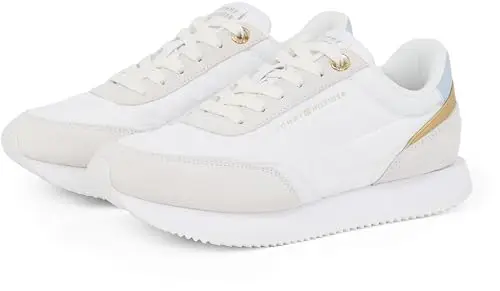 Tommy Hilfiger Donna Sneakers da Runner Essential Sportive, Multicolore (White/Breezy Blue), 39 miniatura 3