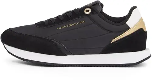 Tommy Hilfiger Donna Sneakers da Runner Essential Sportive, Nero (Black), 40