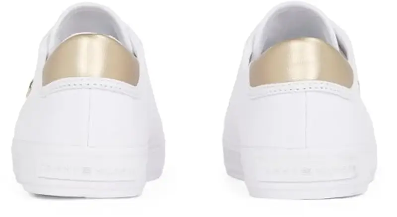 Tommy Hilfiger Donna Sneakers Vulcanizzate Canvas Lace Up Eleganti, Bianco (White), 39 miniatura 2