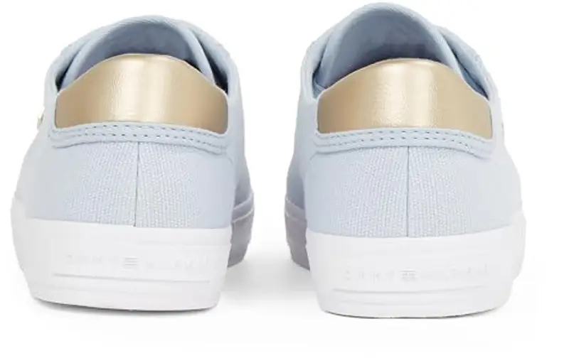 Tommy Hilfiger Donna Sneakers Vulcanizzate Canvas Lace Up Eleganti, Blu (Breezy Blue), 36 miniatura 2