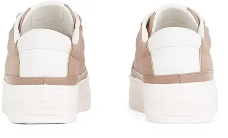 Tommy Hilfiger Donna Sneakers Vulcanizzate Essential Textile Zeppa, Marrone (Claystone), 38 miniatura 2