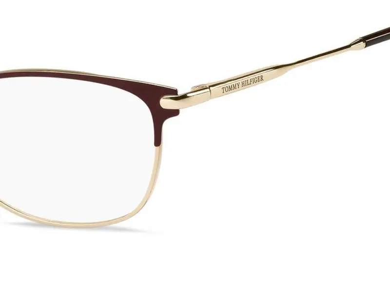 Tommy Hilfiger Donna TH 1958 E28 Montature da vista Acciaio Bordeaux/Oro Squadrata miniatura 3