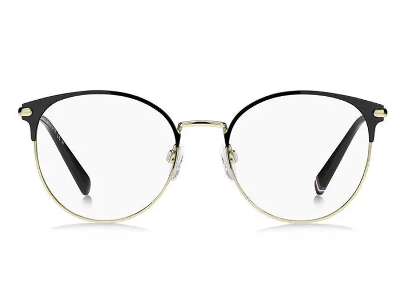 Tommy Hilfiger Donna TH 1959 2M2 Montature da vista Acciaio Nero/Oro Rotonda miniatura 2