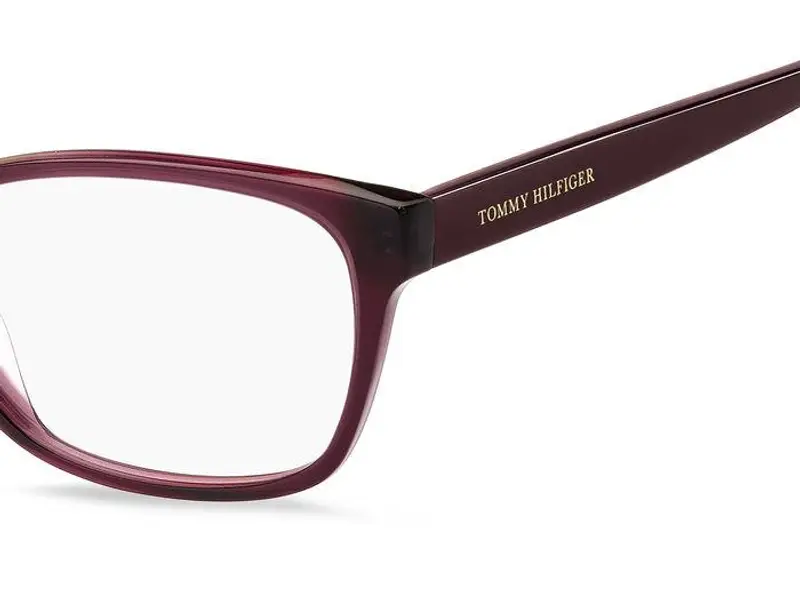 Tommy Hilfiger Donna TH 2008 WA6 Montature da vista Acetato Bordeaux Squadrata miniatura 3