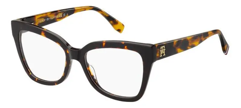 Tommy Hilfiger Donna TH 2053 086 Montature da vista Acetato Havana  Squadrata