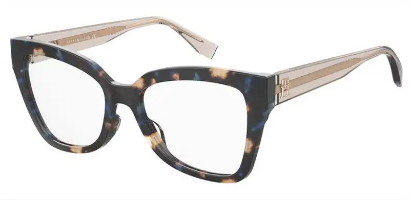 Tommy Hilfiger Donna TH 2053 1ZN Montature da vista Acetato Blu/Nude  Squadrata
