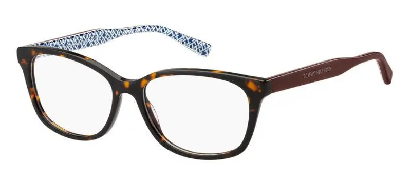 Tommy Hilfiger Donna TH 2108 086 Montature da vista Acetato Havana  Squadrata