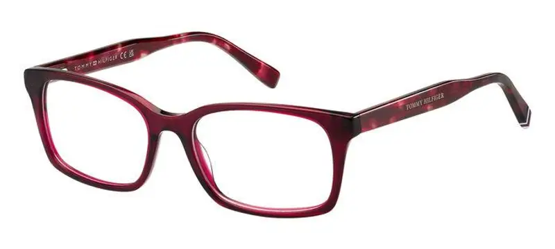 Tommy Hilfiger Donna TH 2109 8CQ Montature da vista Acetato Ciliegia  Squadrata