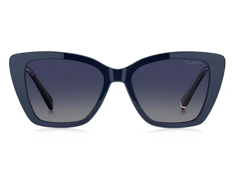 Donna Tommy Hilfiger TH 2347/C PJP/Z7 Montature da vista Acetato Blu Blu Cat Eye Polarizzata Sfumato miniatura 2