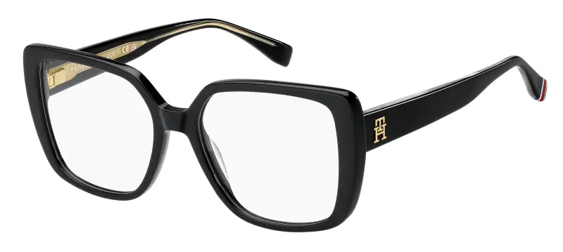 Donna Tommy Hilfiger TH 2348 807 Montature da vista Acetato Nero Farfalla Normale