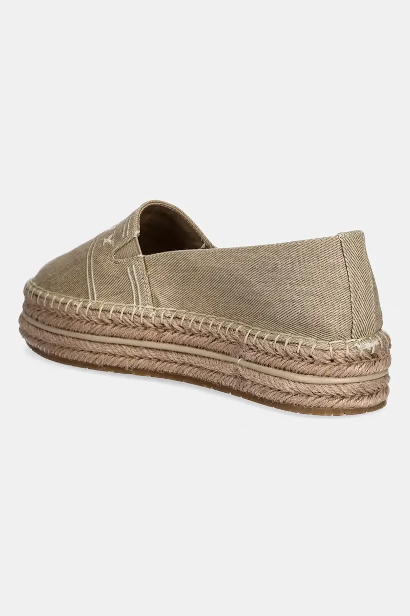 espadrillas DENIM PLATFORM ESPADRILLE colore beige FW0FW08543 miniatura 3