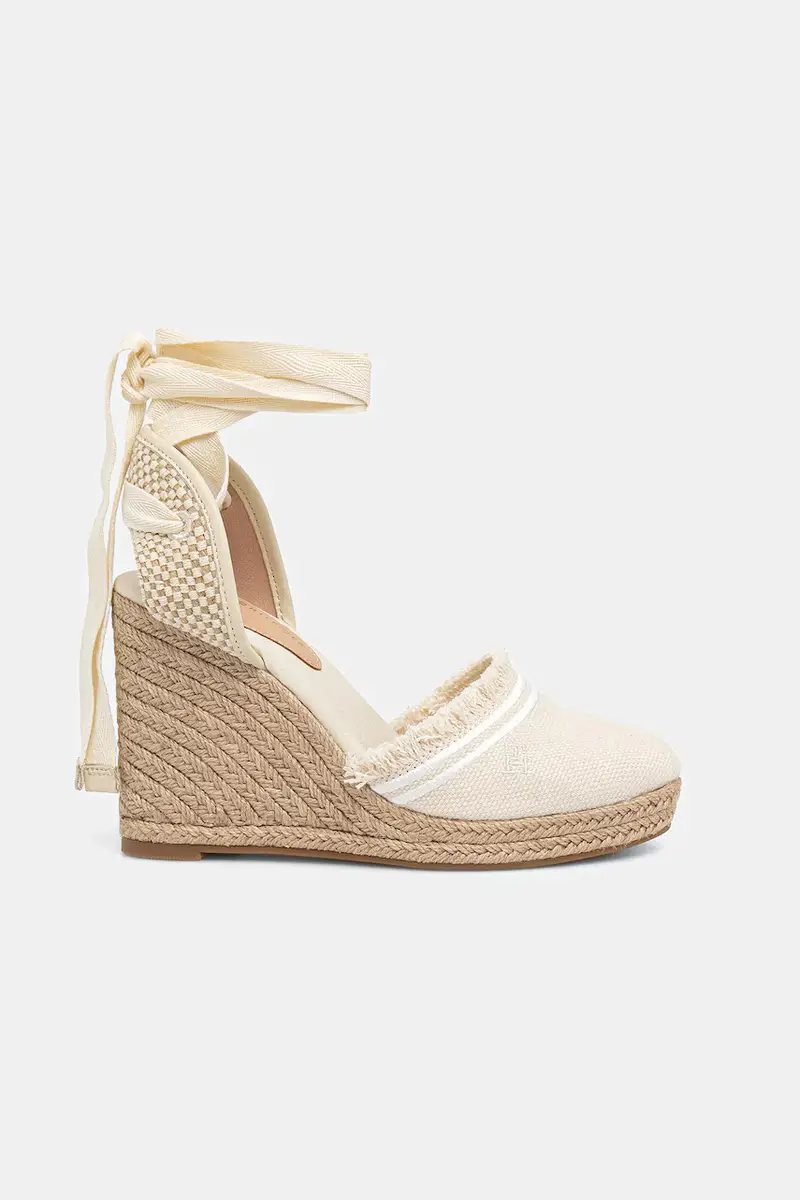 espadrillas FRINGE CANVAS HIGH WEDGE colore beige FW0FW08878 miniatura 2