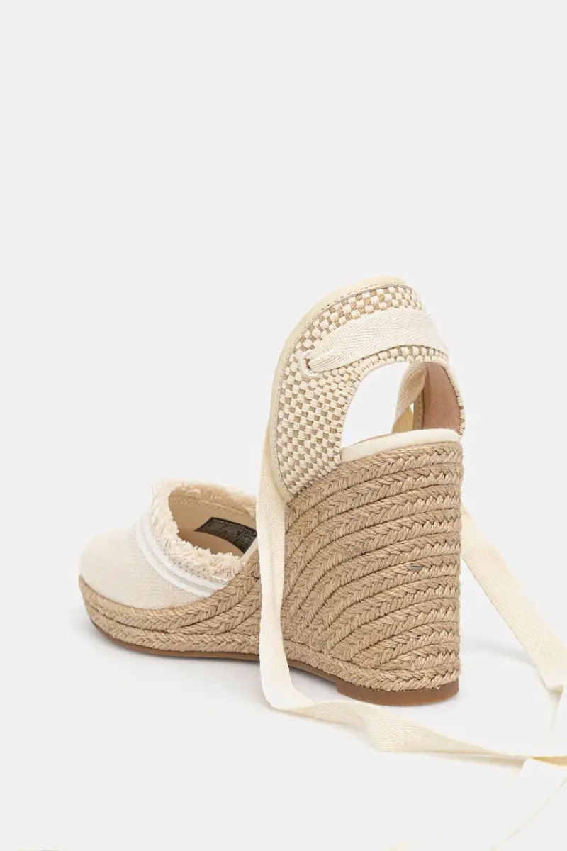 espadrillas FRINGE CANVAS HIGH WEDGE colore beige FW0FW08878 miniatura 3