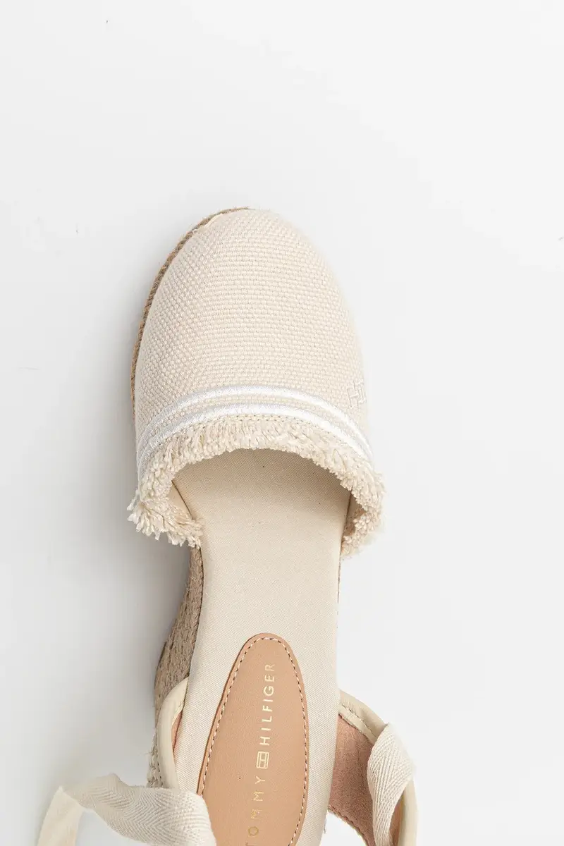 espadrillas FRINGE CANVAS HIGH WEDGE colore beige FW0FW08878 miniatura 5