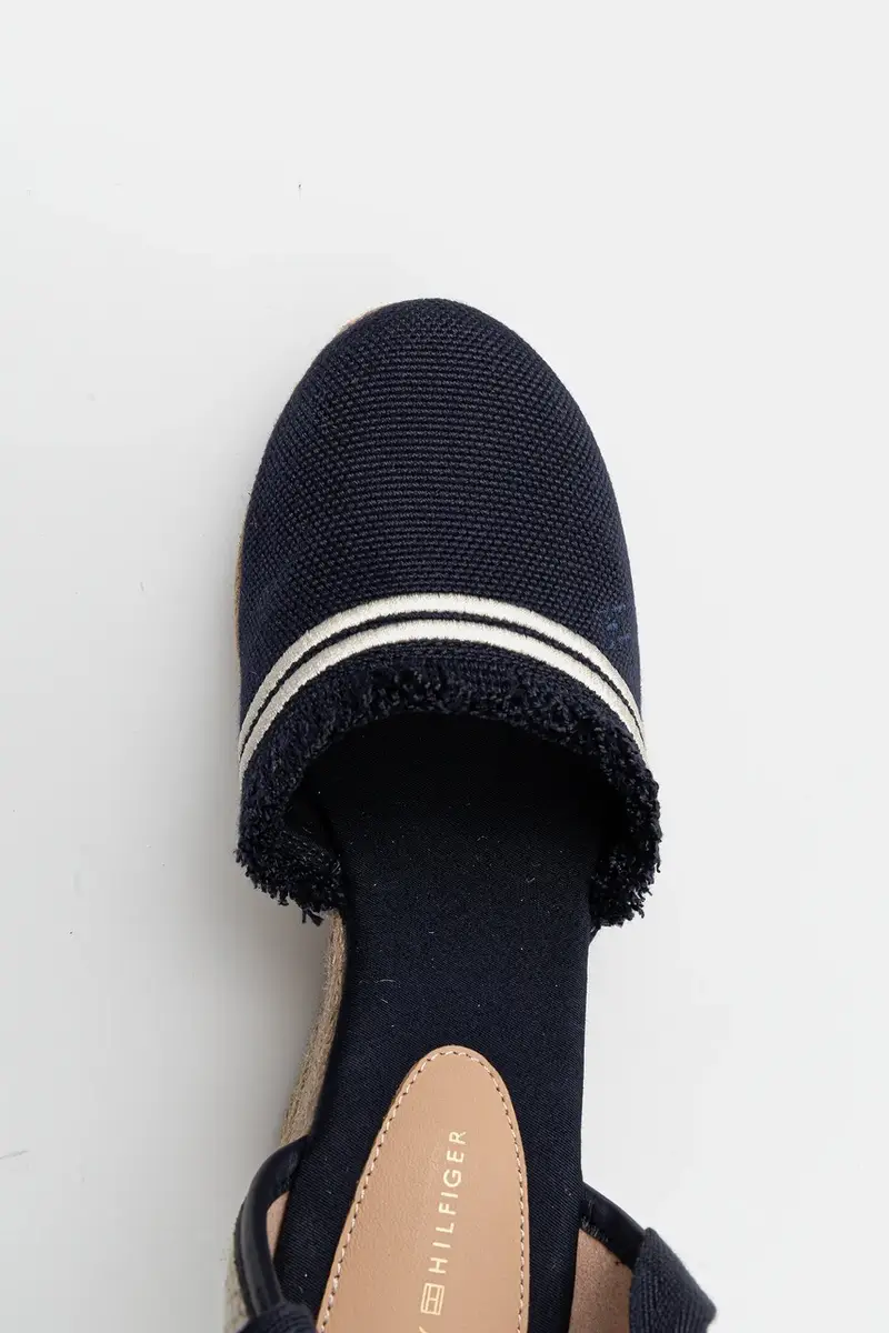 espadrillas FRINGE CANVAS HIGH WEDGE colore blu navy FW0FW08878 miniatura 4