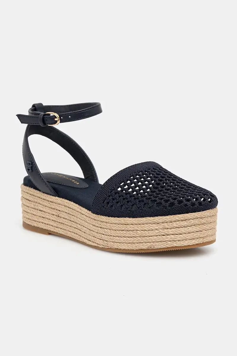 espadrillas KNIT MESH ESPADRILLE PLATFORM colore blu navy FW0FW08743