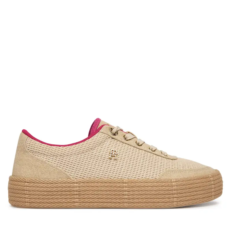 Espadrillas Tommy Hilfiger Th Foxing Platform Rope FW0FW09173 Beige