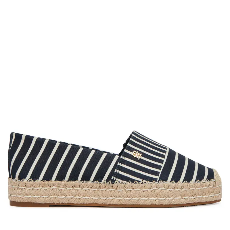 Espadrillas Tommy Hilfiger Th Platform Espadrille Stripes FW0FW09143 Blu scuro
