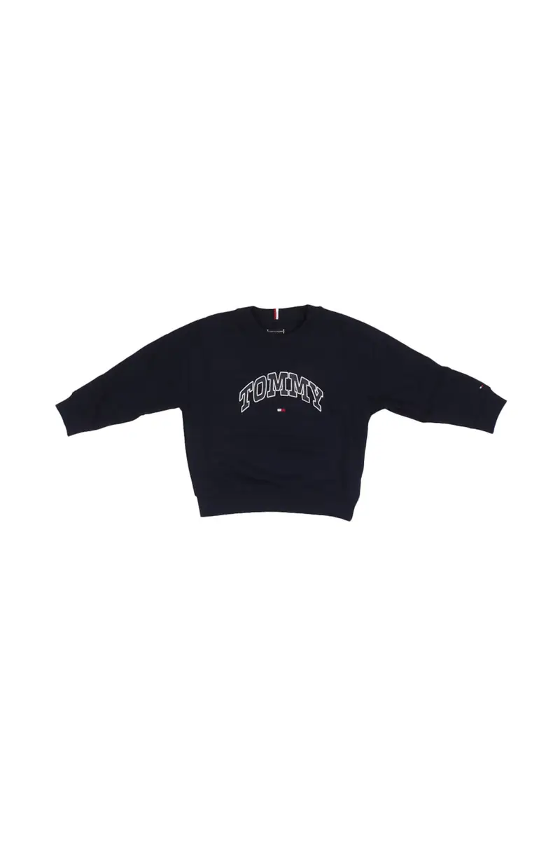 Felpa Bambino TOMMY HILFIGER Blu Varsity raised print