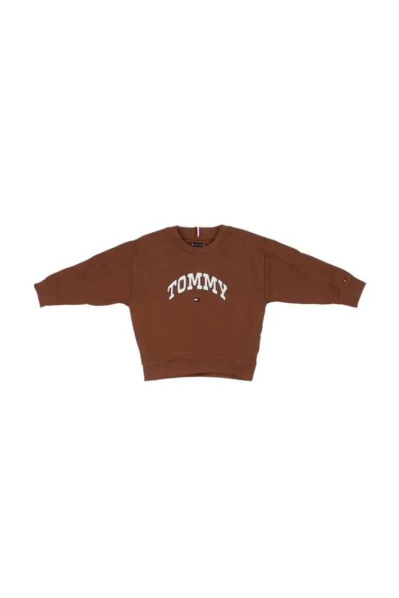 Felpa Bambino TOMMY HILFIGER Nocciola Varsity raised print
