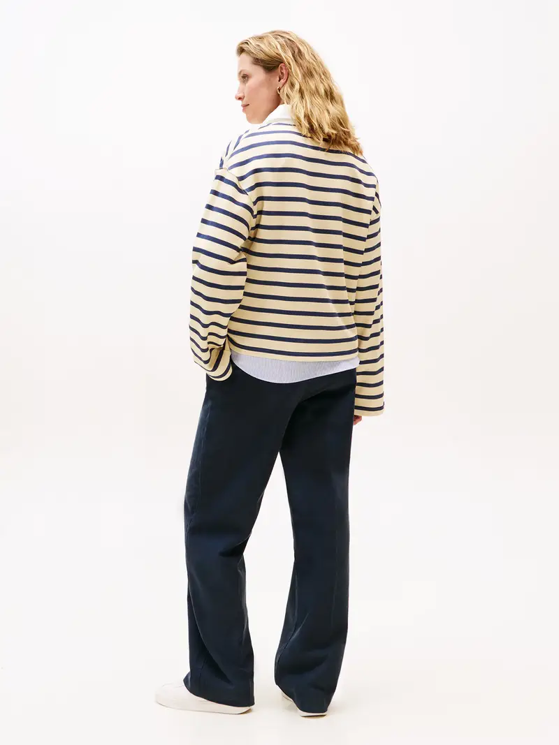 Felpa beige / navy miniatura 3