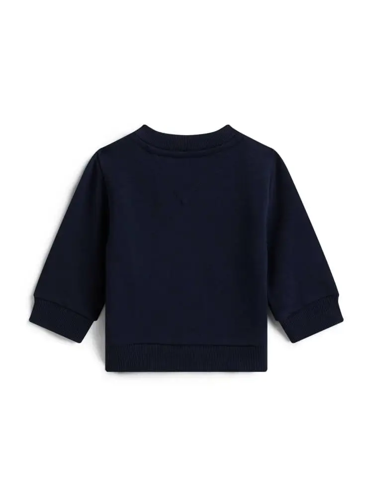 felpa blu navy neonato mini logo miniatura 2