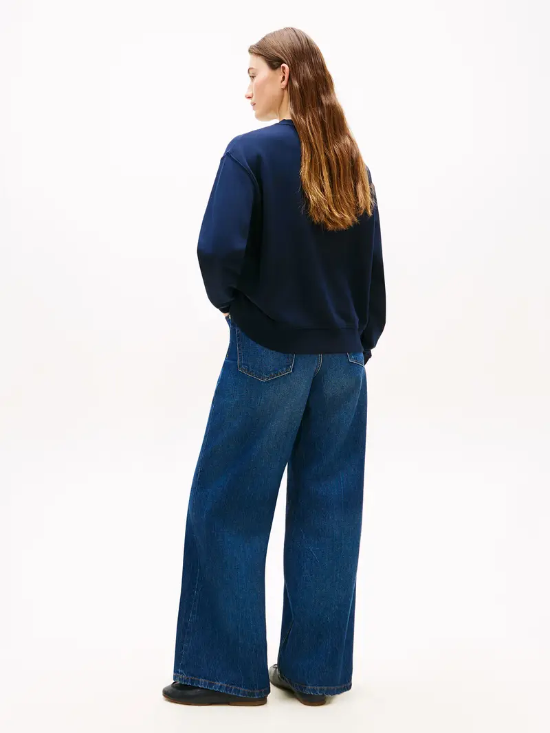 Felpa blu scuro miniatura 3