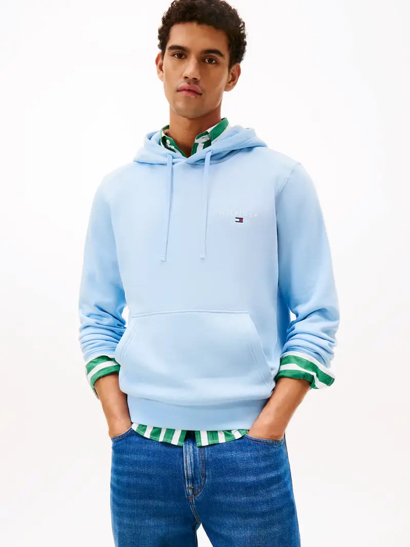 Felpa 'BRAND LOVE' blu chiaro / bianco miniatura 2