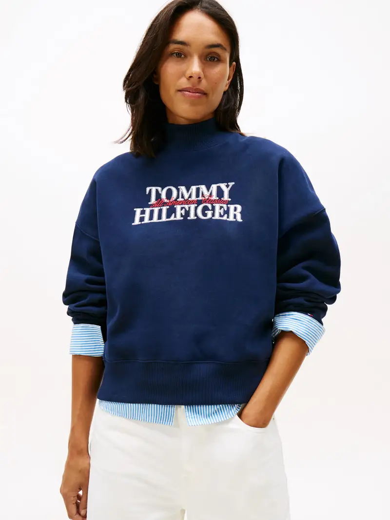 Felpa 'CLASSIC' blu / rosso / bianco miniatura 2