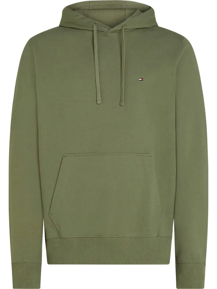 felpa con cappuccio in cotone beigecon logo essential