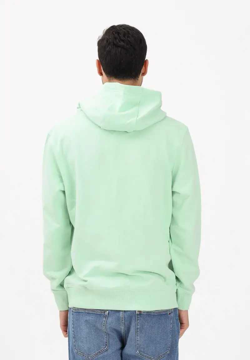 Felpa con cappuccio verde menta da uomo miniatura 3