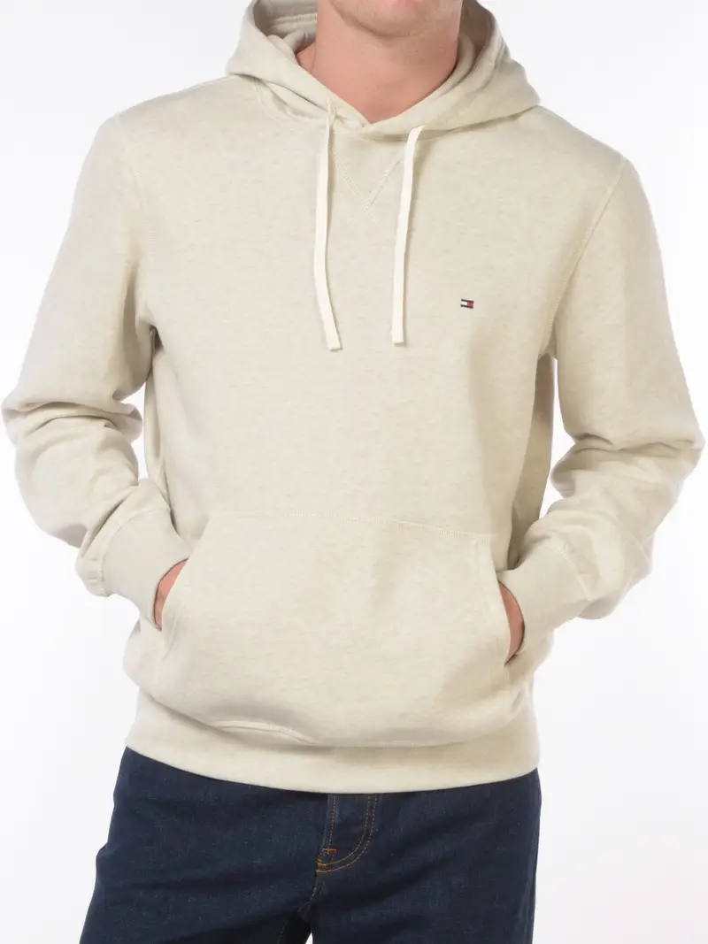 felpa da uomo Tommy Hilfiger con cappuccio e logo Grigio