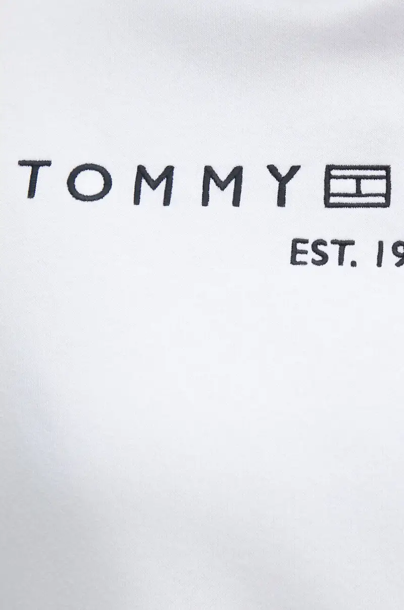 felpa donna colore bianco con cappuccio con applicazione WW0WW43598 miniatura 5