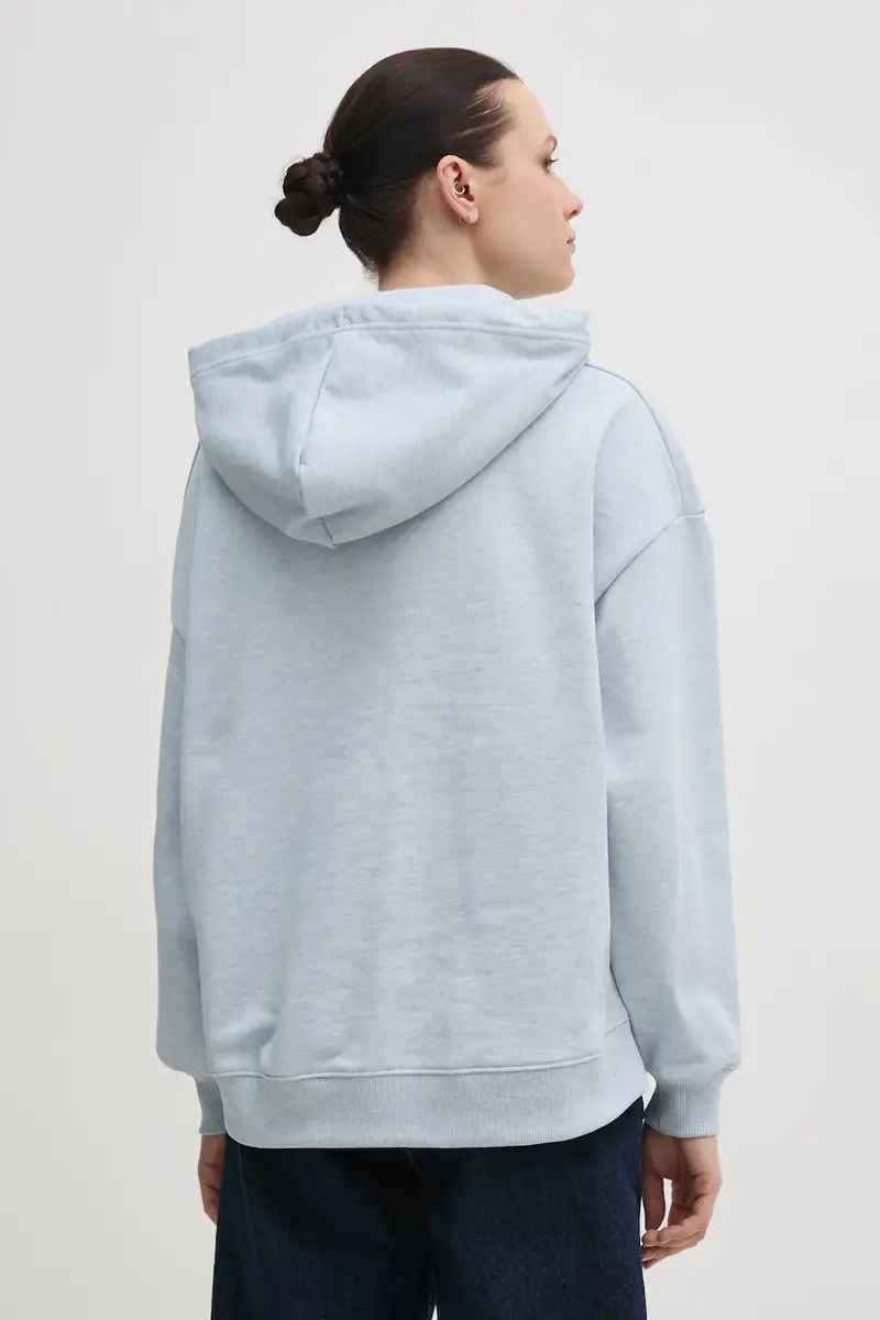 felpa donna colore blu con cappuccio WW0WW45523 miniatura 3